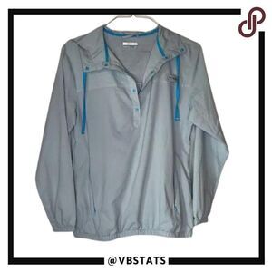 Columbia Gray-Blue Fishing Hoodie in Size Small